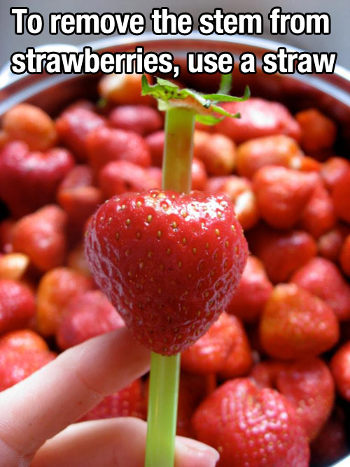Removing Strawberry Stems