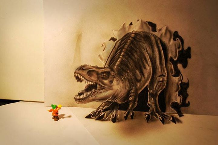 T-Rex Attacks Dwarf