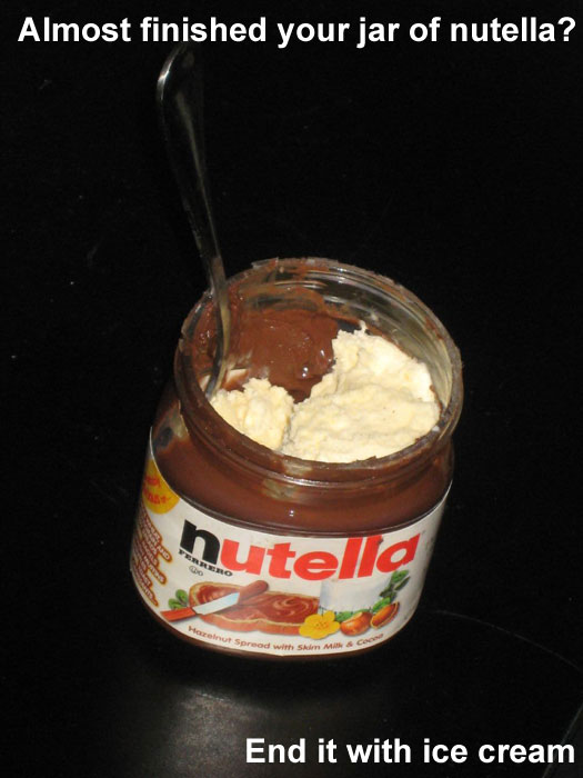 Nuttella and Ice Cream Mix