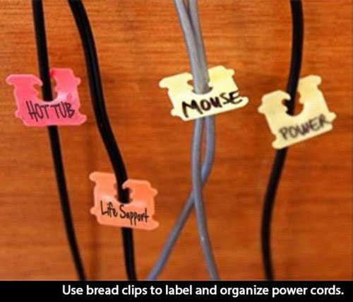 Bread Clips To Label Cables